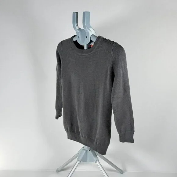 Modcloth Charcoal 3/4 Sleeve Sweater - Picture 2 of 8